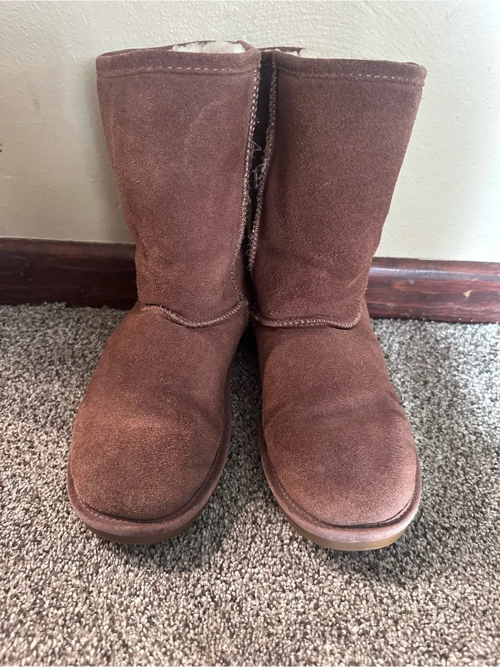 BearPaw Classic Brown Shearling-Lined Winter Boots